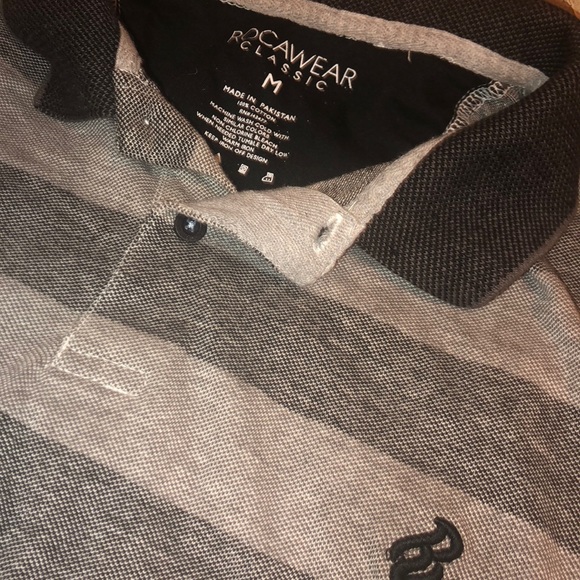 Rocawear Striped Classic Shirt Medium - Picture 2 of 3